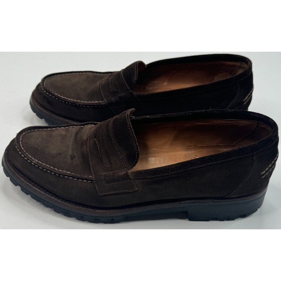 To Boot New York by Adam‎ Derrick Dark Brown Suede Lug Sole Loafer Size 9.5 - Picture 1 of 15